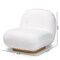 Baxton Studio Paiva Modern & Contemporary White Boucle Upholstered and Brushed Gold Finished Accent Chair 204-12580 - alternate 6